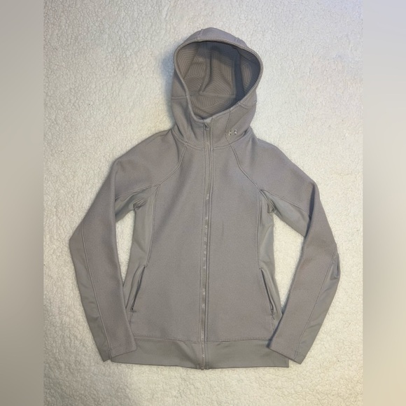 Under Armour Gray Hoodie Full Zip Jacket Sweater Women's Small - Picture 1 of 6